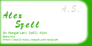 alex szell business card