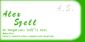 alex szell business card
